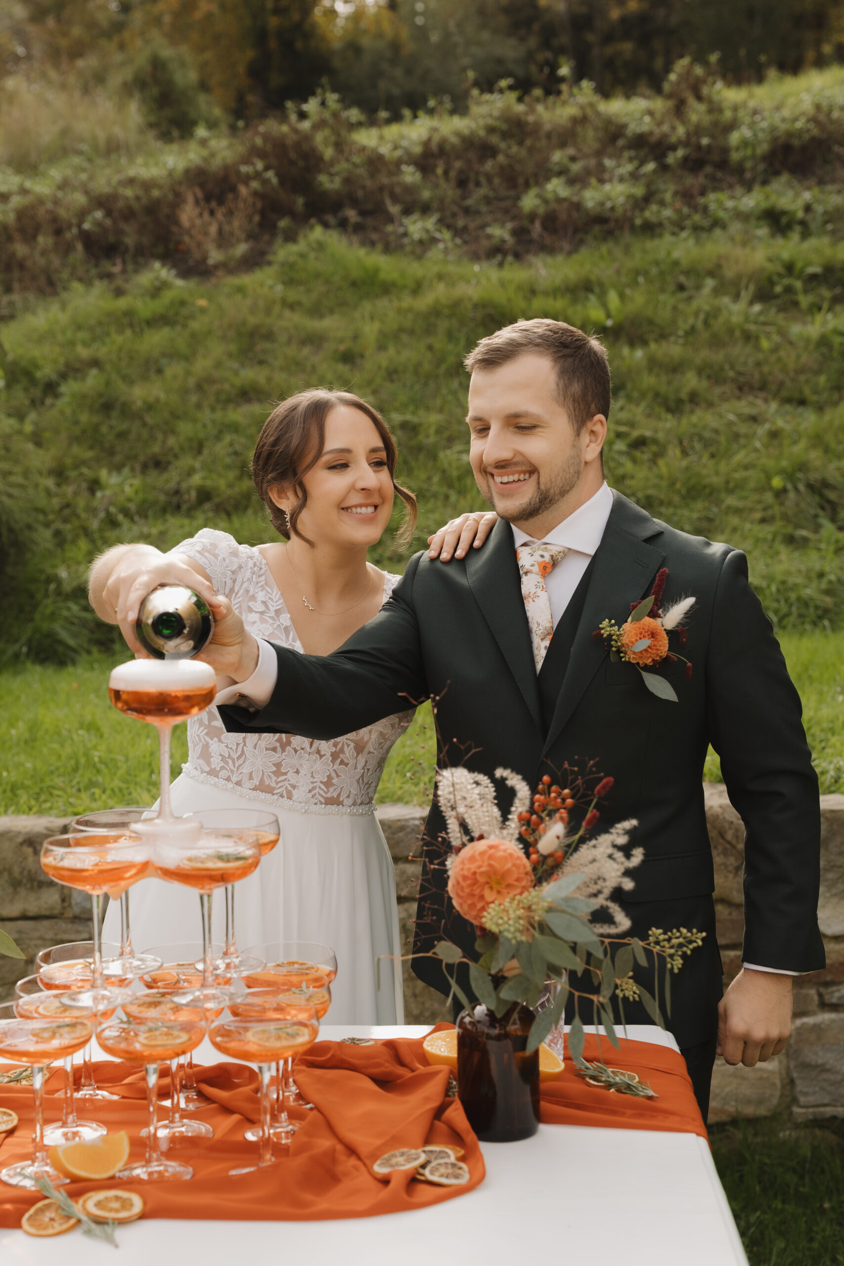 Aperol Tower bei Hochzeit by Melanie Hutterer Weddings & Events